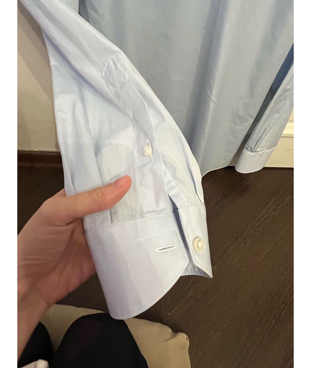 CANALI Голубая хлопковая классическая рубашка, фото 5