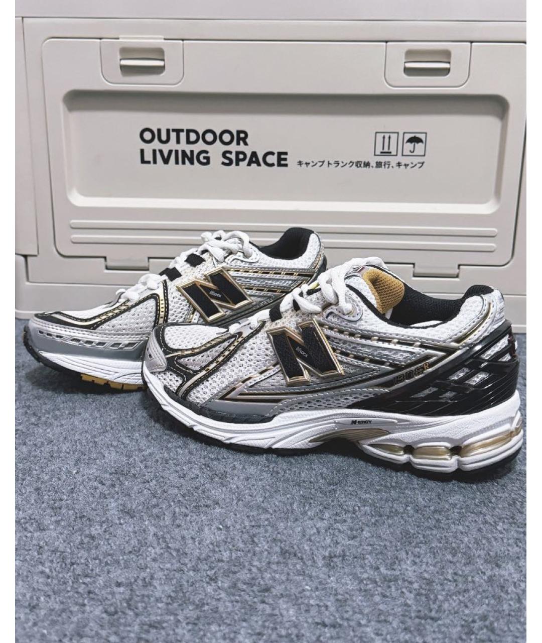 NEW BALANCE Серебряные синтетические низкие кроссовки / кеды, фото 5