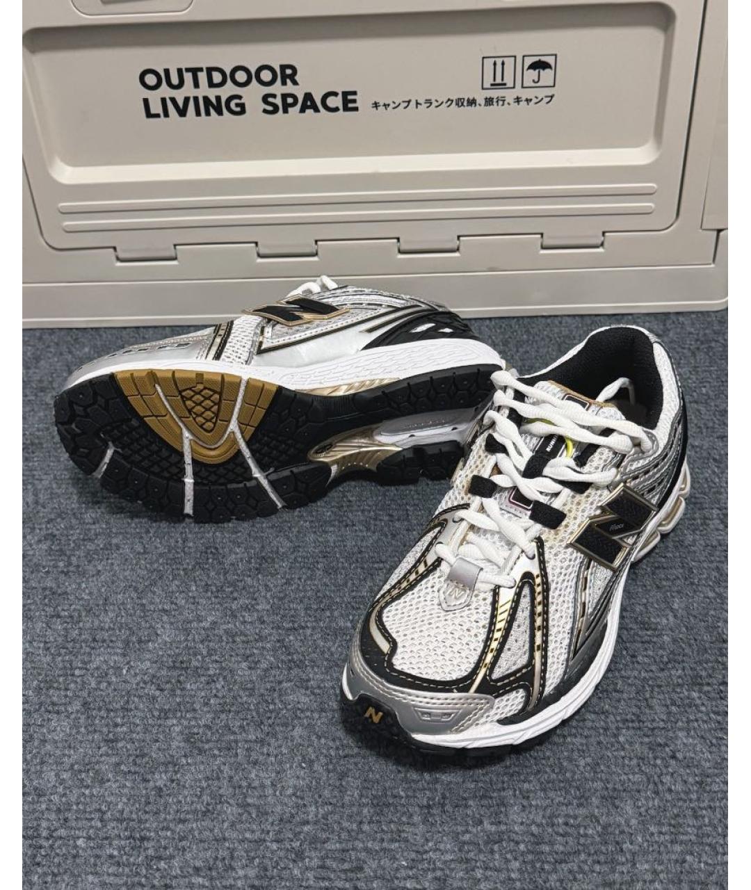 NEW BALANCE Серебряные синтетические низкие кроссовки / кеды, фото 6