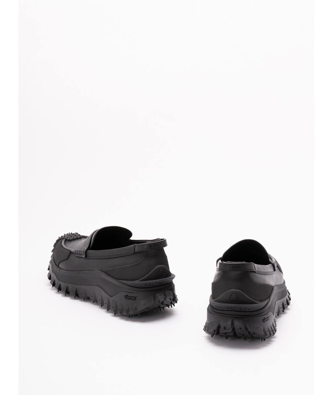 MONCLER Черные кожаные лоферы, фото 3