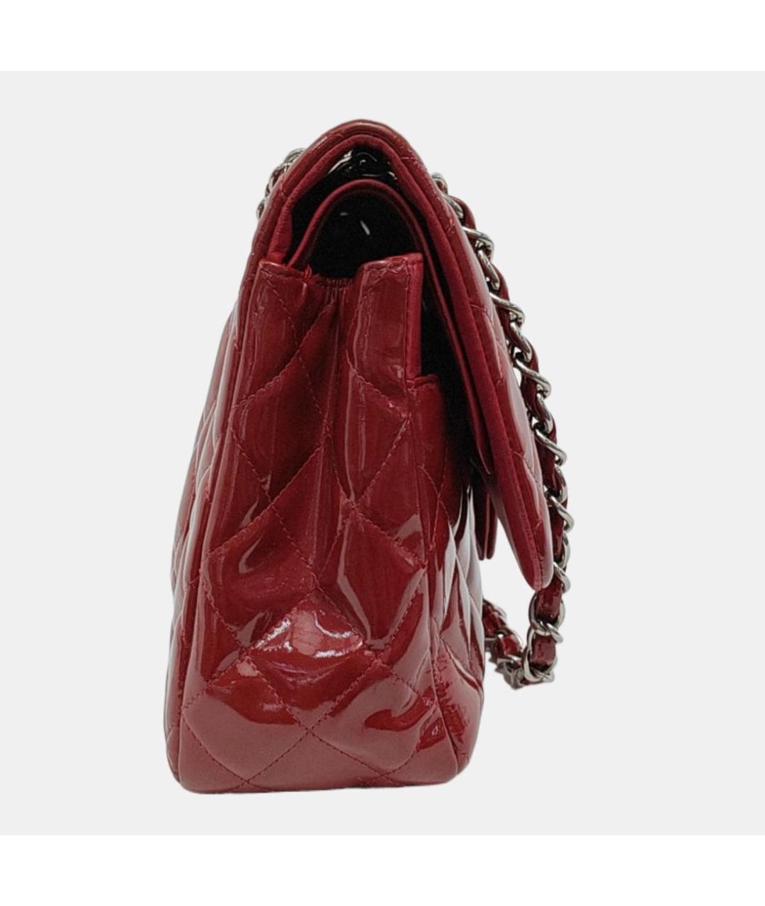 CHANEL Красная сумка через плечо из лакированной кожи, фото 4