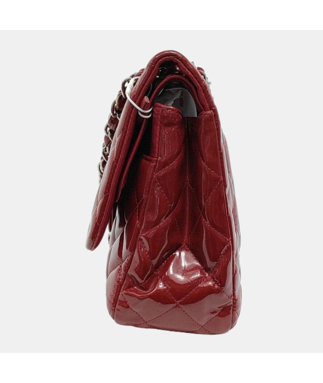 CHANEL Красная сумка через плечо из лакированной кожи, фото 3
