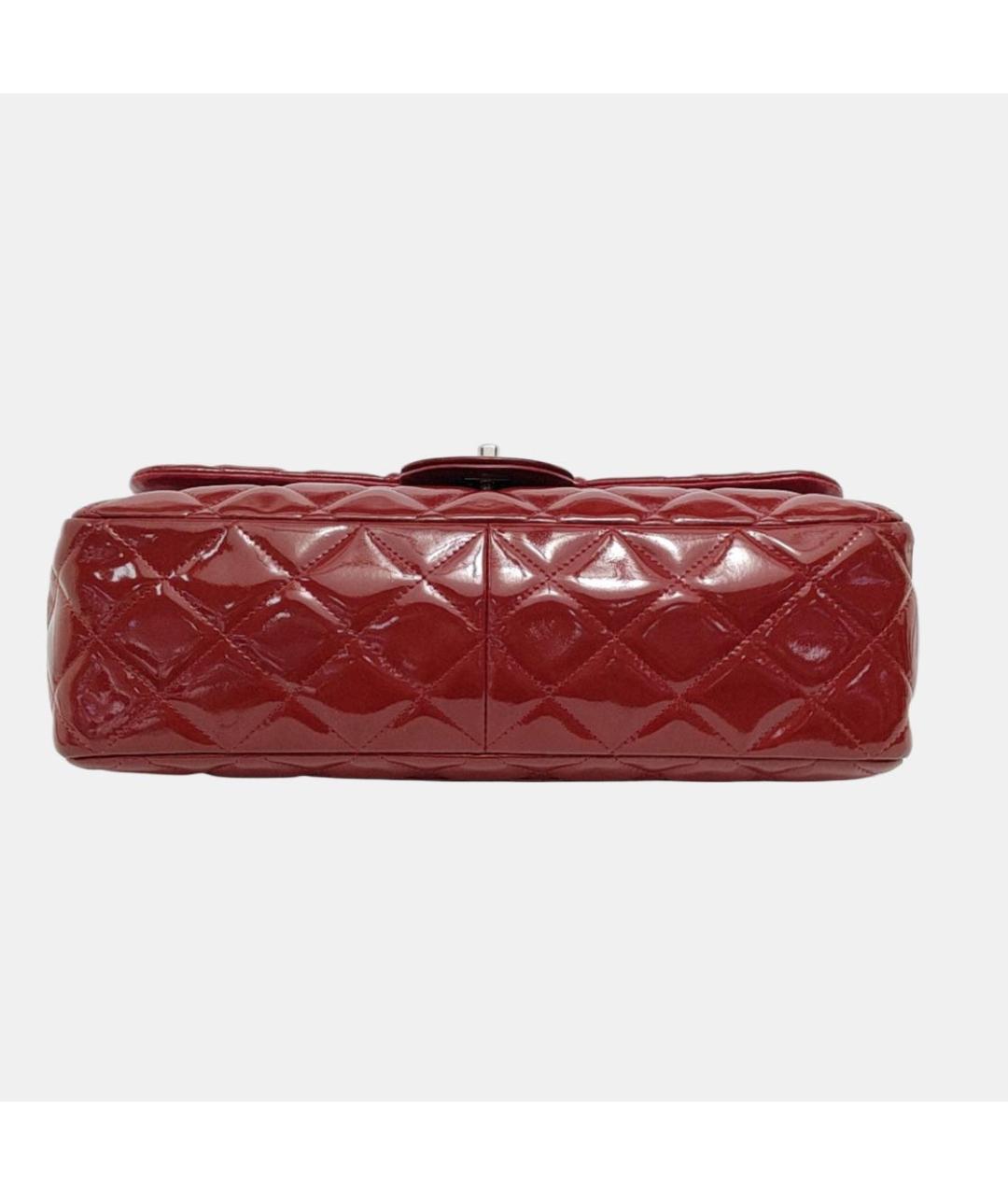CHANEL Красная сумка через плечо из лакированной кожи, фото 6