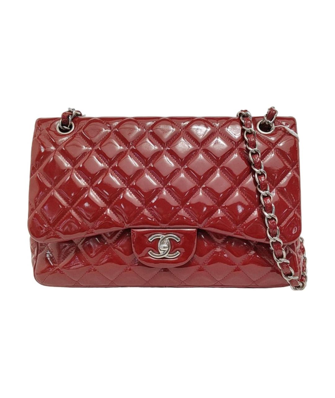 CHANEL Красная сумка через плечо из лакированной кожи, фото 2