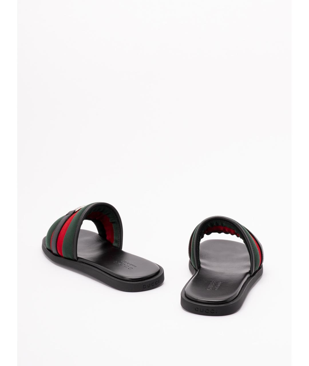 GUCCI Мульти текстильные шлепанцы, фото 3