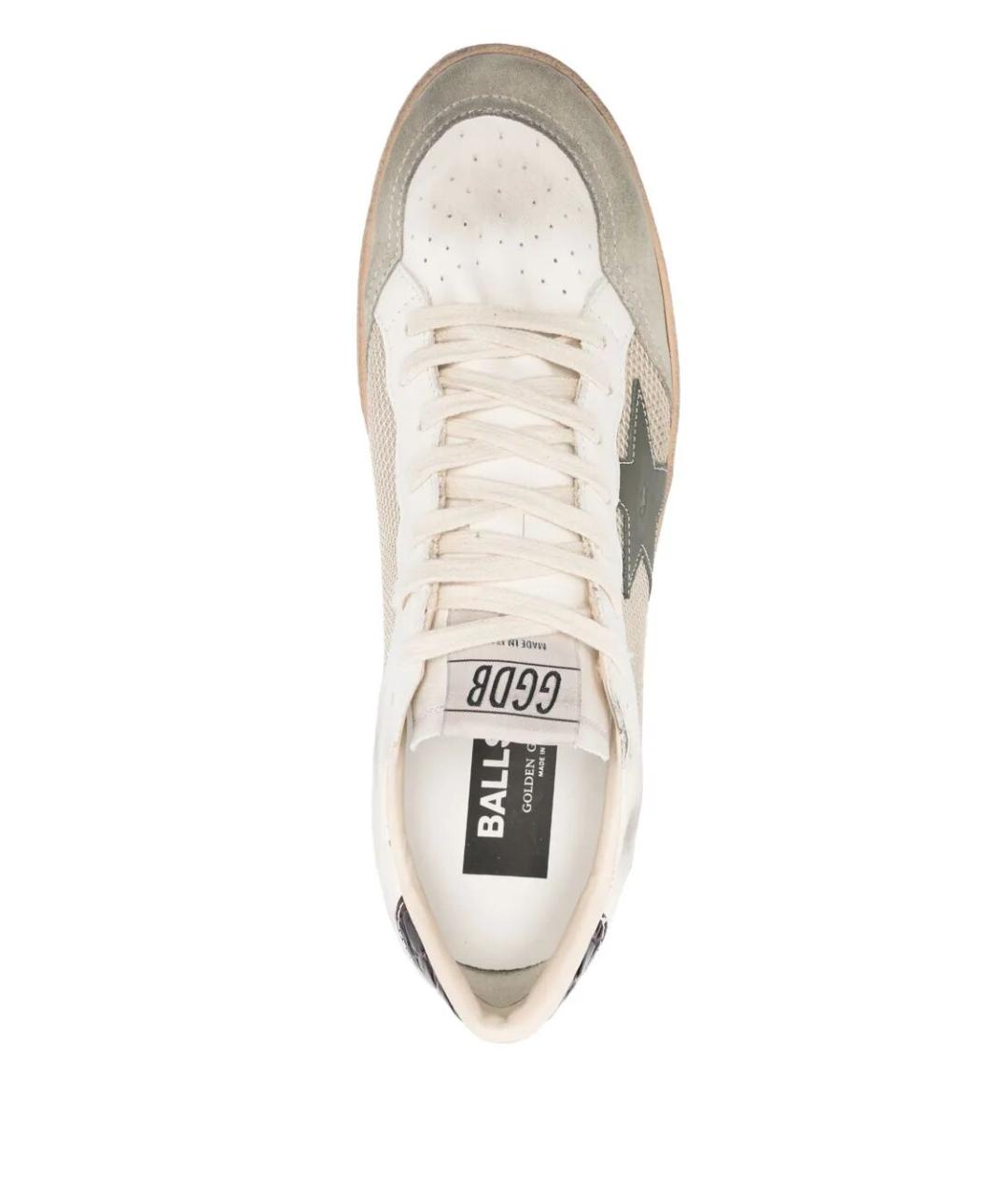 GOLDEN GOOSE DELUXE BRAND Бежевые кожаные низкие кроссовки / кеды, фото 4