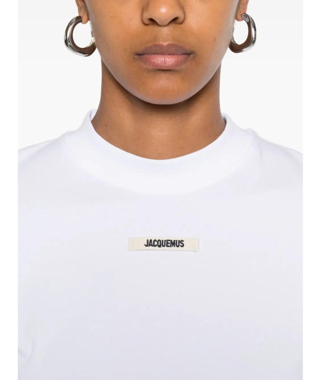 JACQUEMUS Белая хлопковая футболка, фото 2
