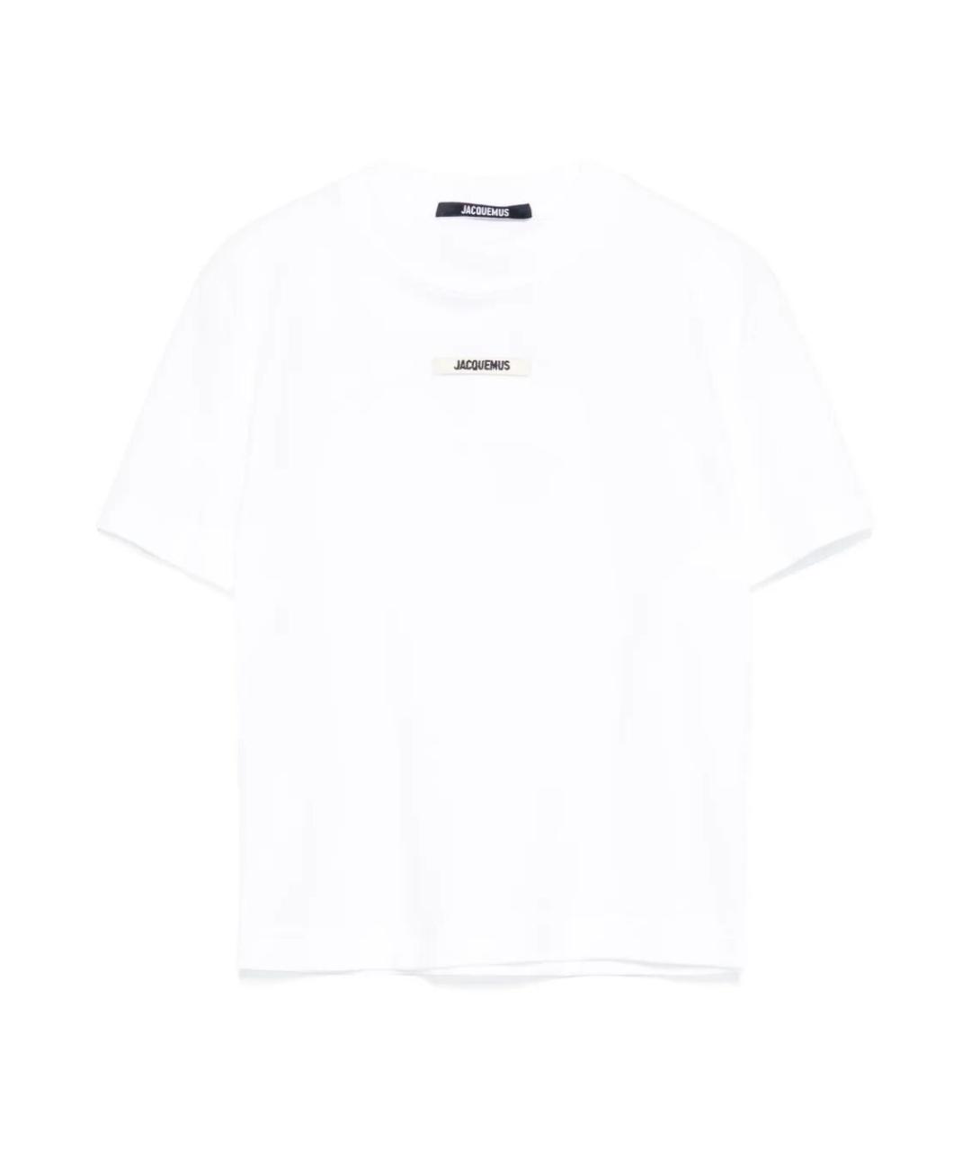 JACQUEMUS Белая хлопковая футболка, фото 1