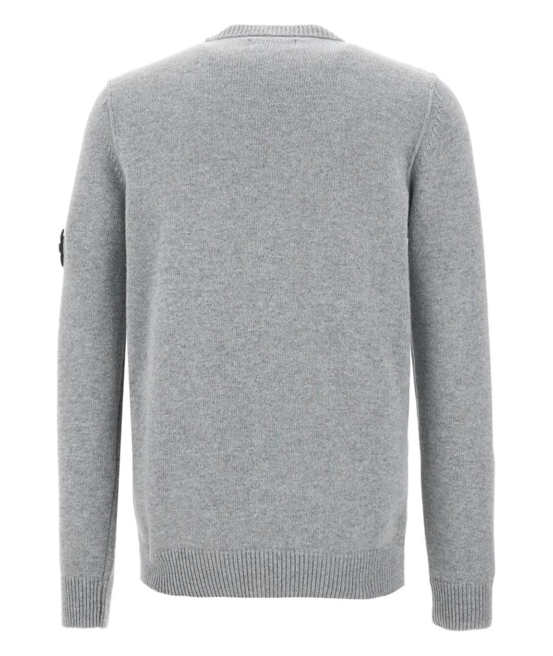 STONE ISLAND Серый шерстяной джемпер / свитер, фото 2