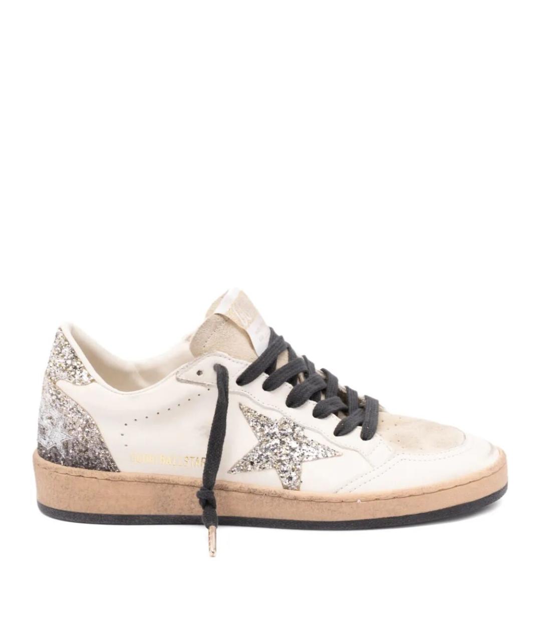 GOLDEN GOOSE DELUXE BRAND Бежевые кожаные кроссовки, фото 1