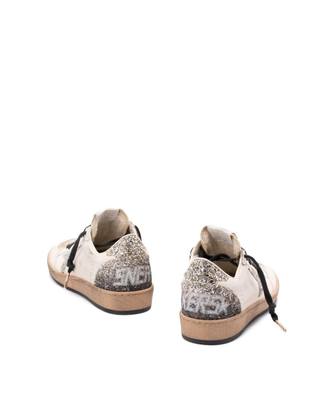 GOLDEN GOOSE DELUXE BRAND Бежевые кожаные кроссовки, фото 3