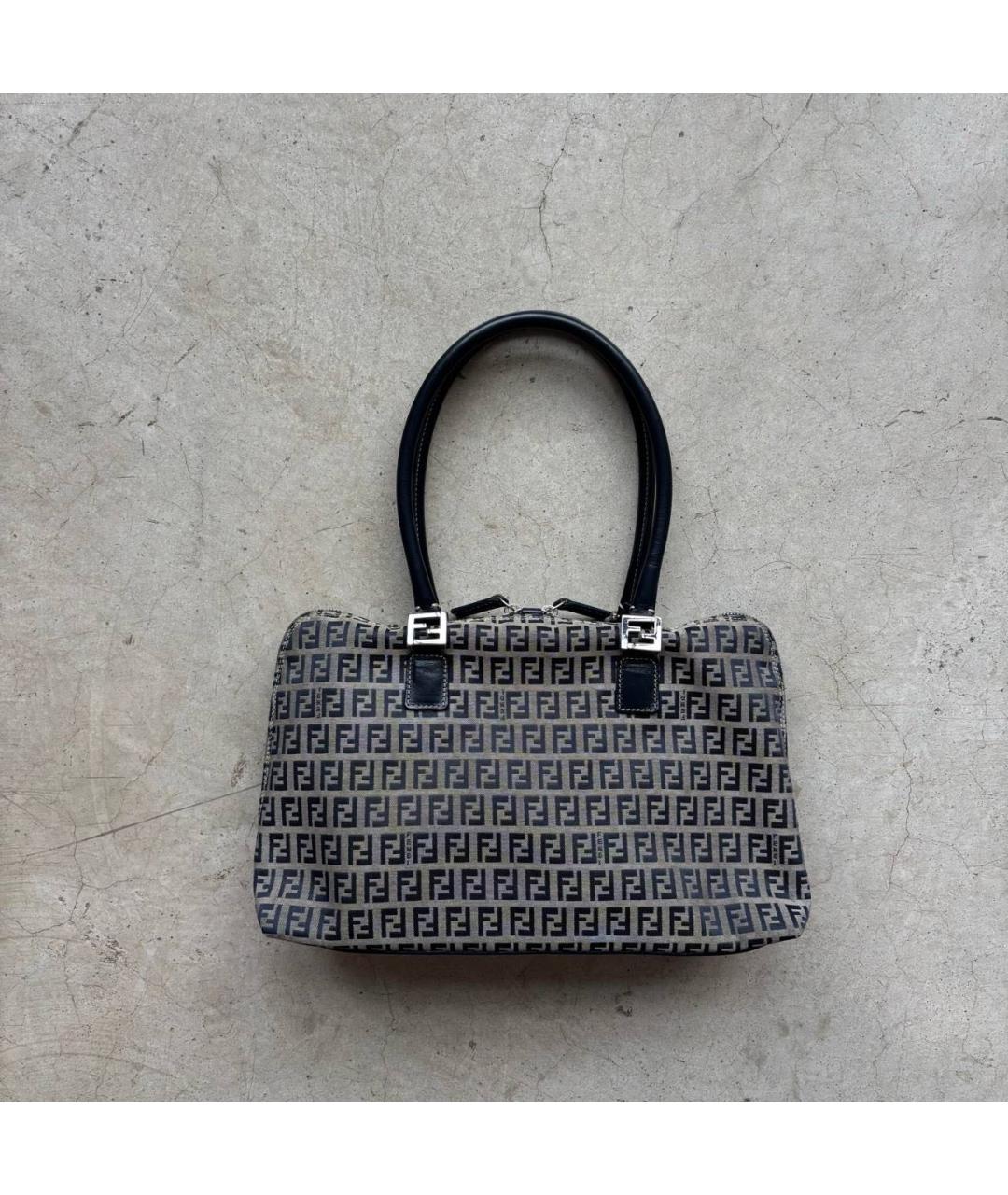 FENDI Темно-синяя тканевая сумка через плечо, фото 8