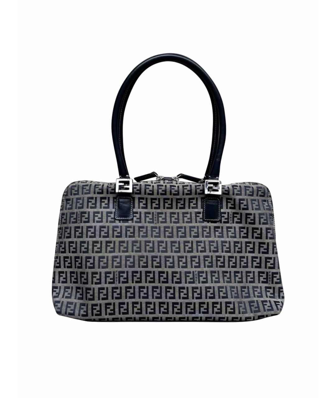 FENDI Темно-синяя тканевая сумка через плечо, фото 1