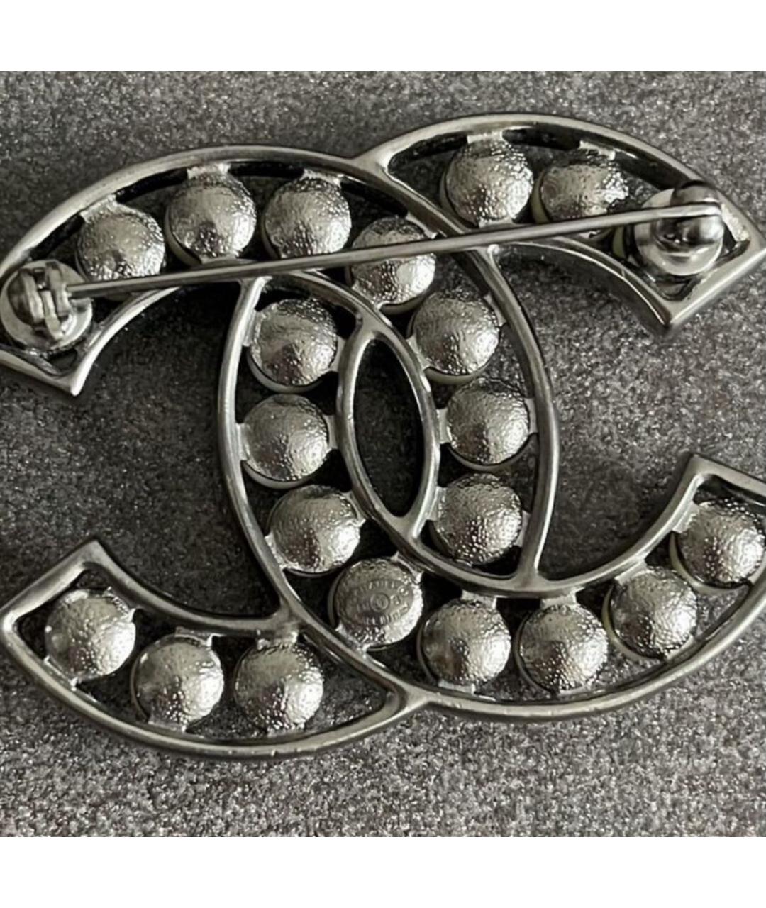 CHANEL Серебряная металлическая булавка / брошь, фото 5