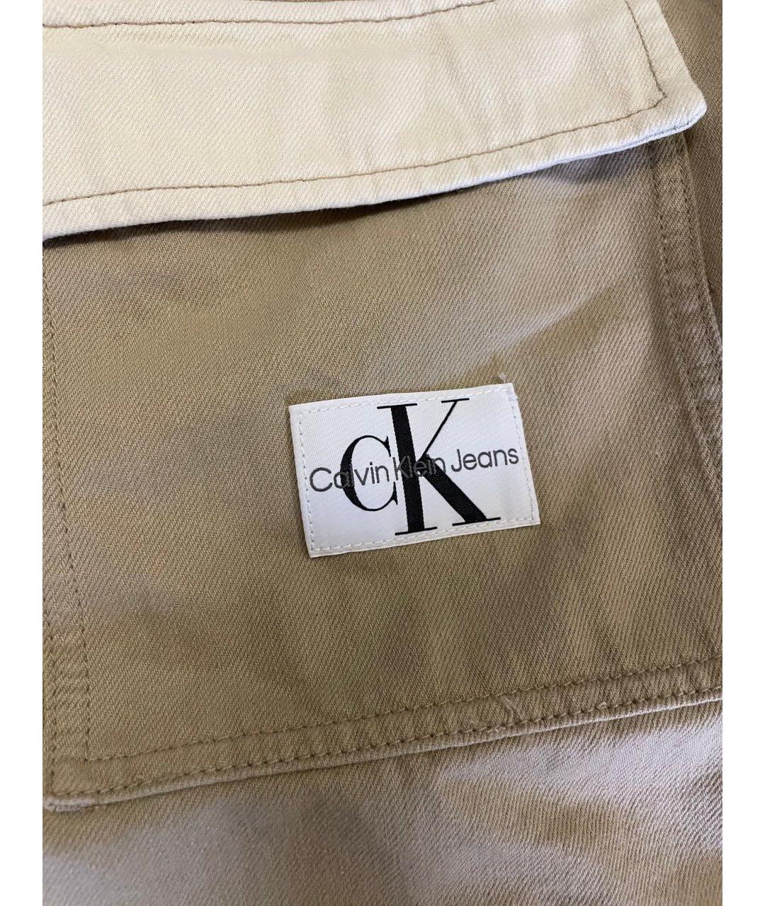CALVIN KLEIN Бежевая деним куртка, фото 5
