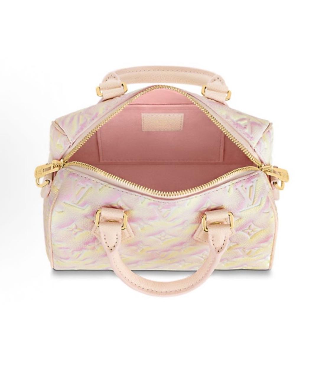 LOUIS VUITTON Бежевая кожаная сумка с короткими ручками, фото 4