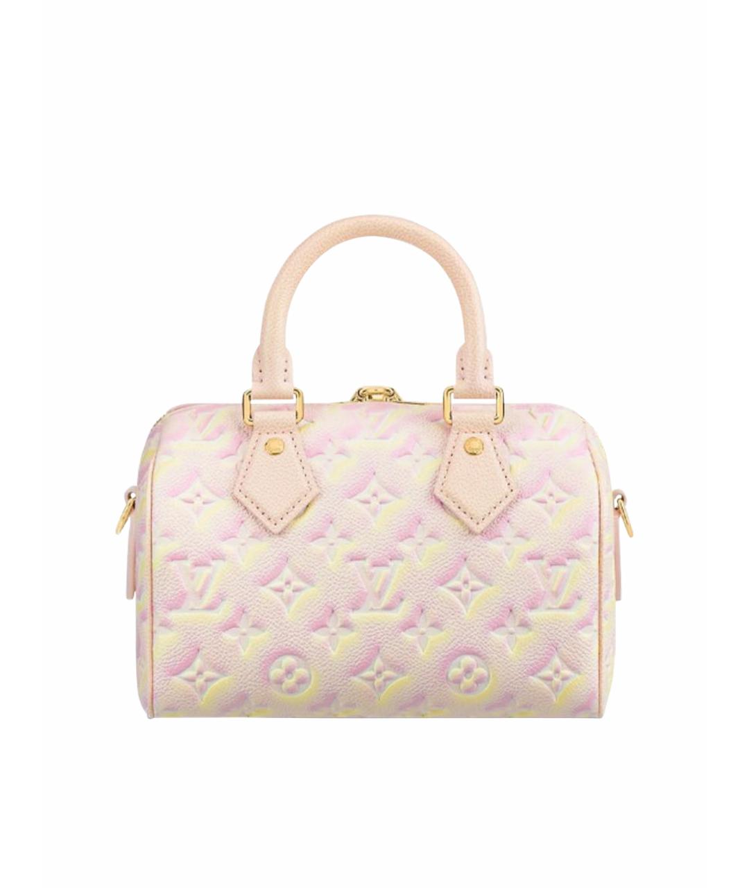 LOUIS VUITTON Бежевая кожаная сумка с короткими ручками, фото 7