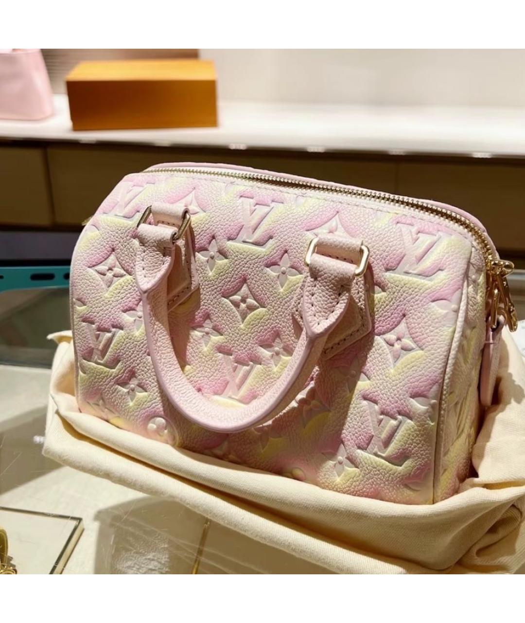 LOUIS VUITTON Бежевая кожаная сумка с короткими ручками, фото 5