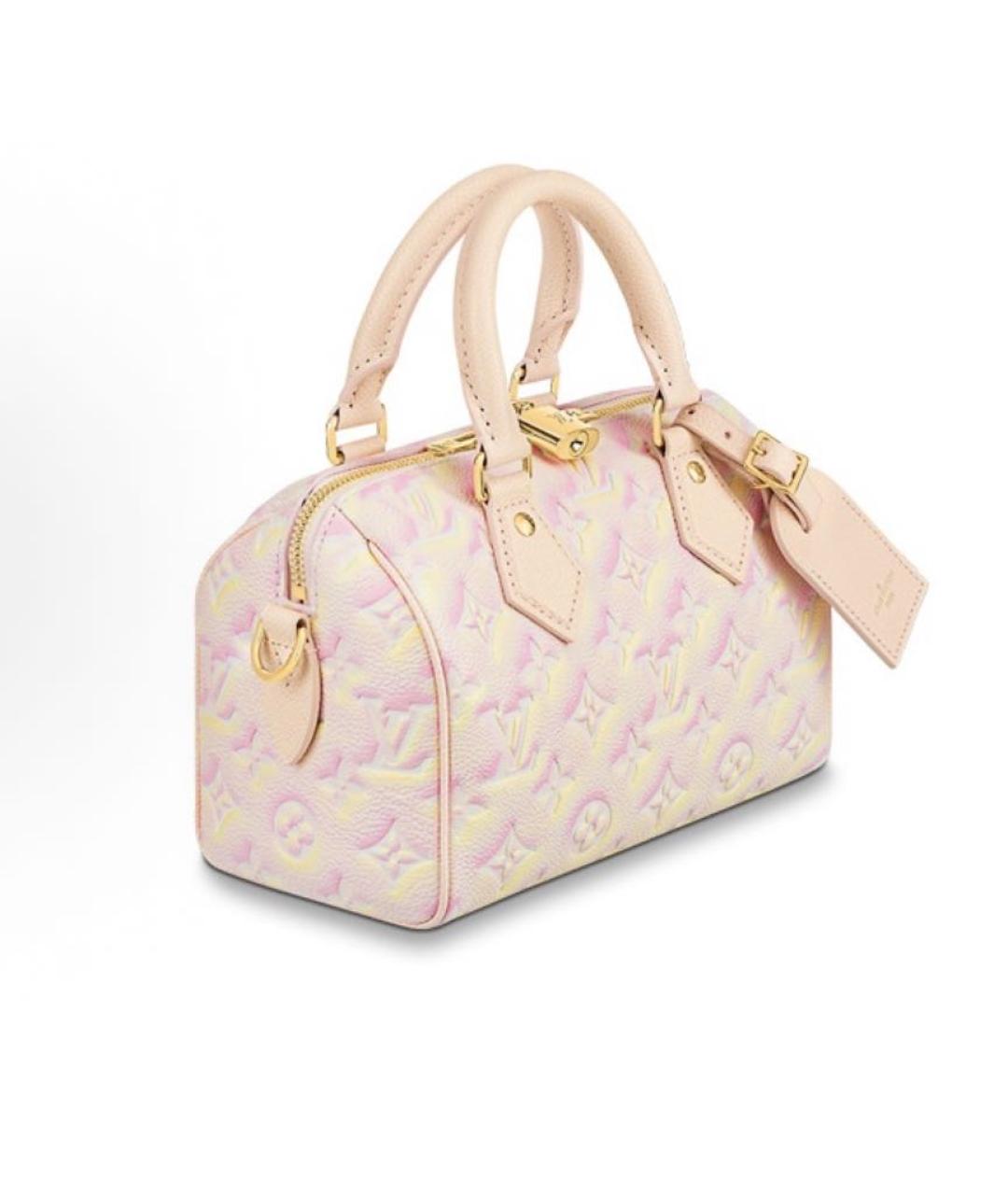LOUIS VUITTON Бежевая кожаная сумка с короткими ручками, фото 3