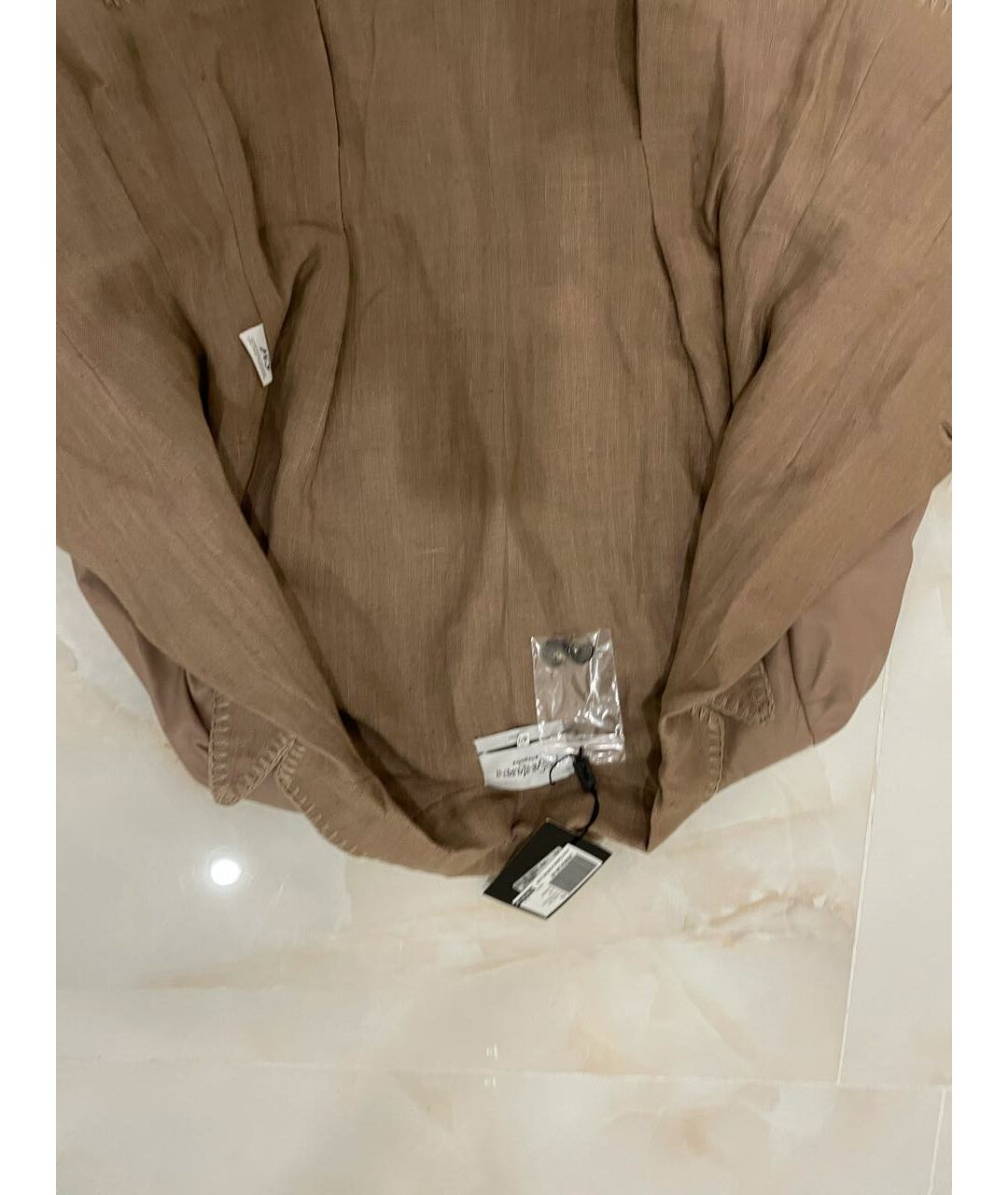 SAINT LAURENT Коричневый кожаный жакет/пиджак, фото 4