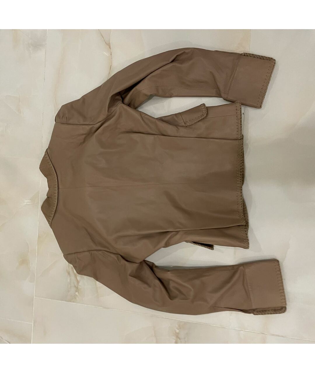 SAINT LAURENT Коричневый кожаный жакет/пиджак, фото 2