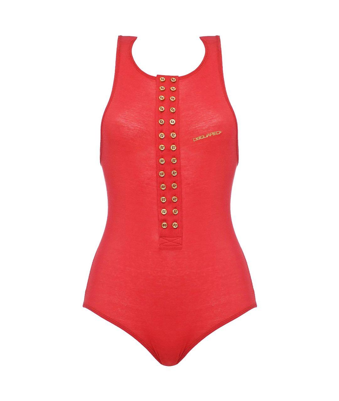 DSQUARED2 Красное хлопковое боди, фото 1