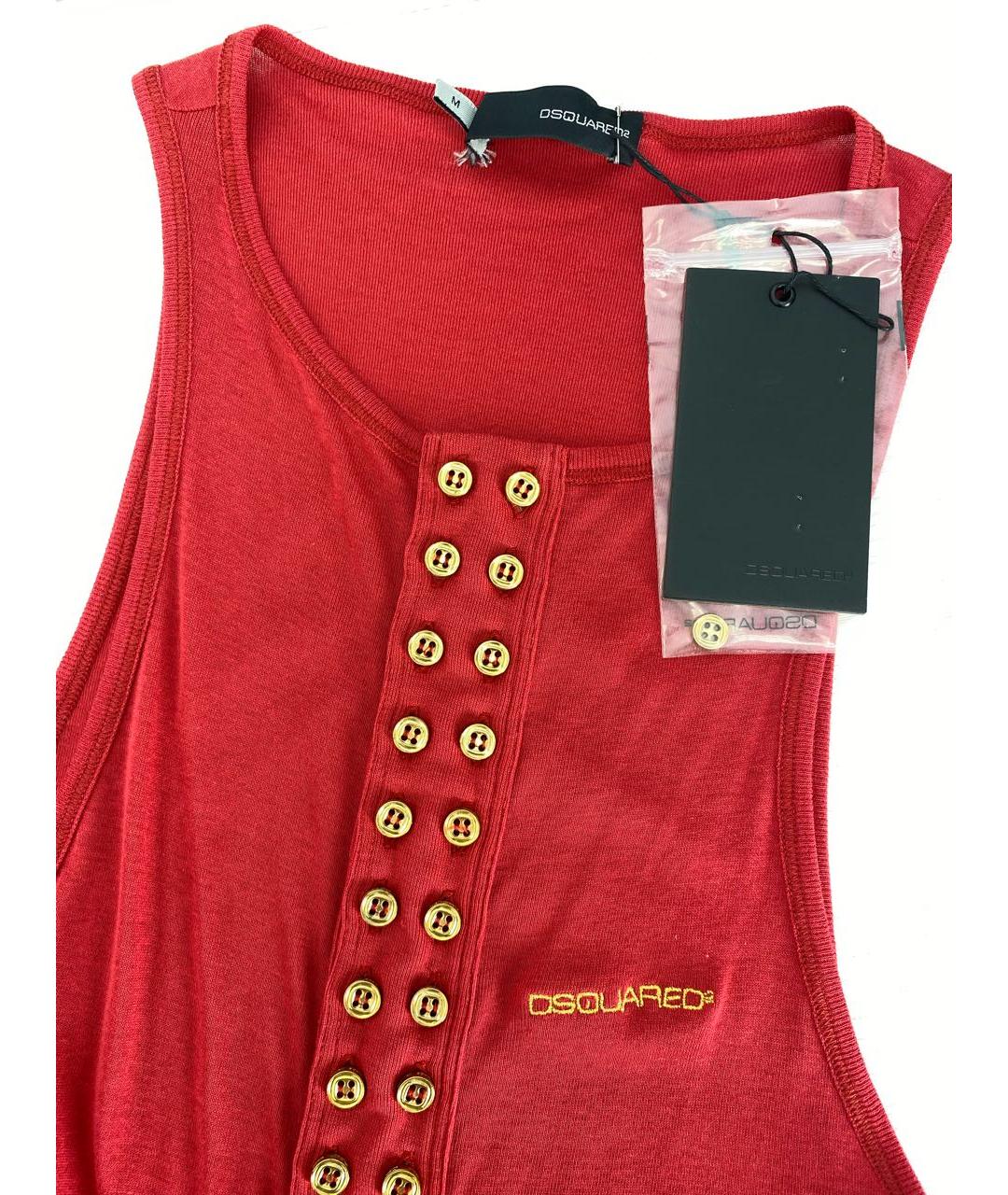 DSQUARED2 Красное хлопковое боди, фото 3