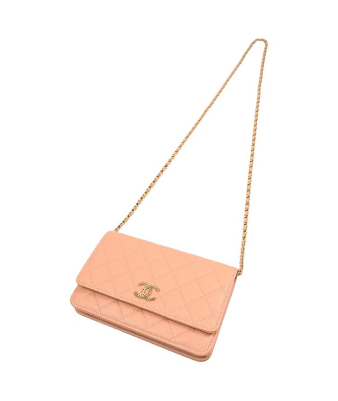 CHANEL Оранжевая кожаная сумка через плечо, фото 2