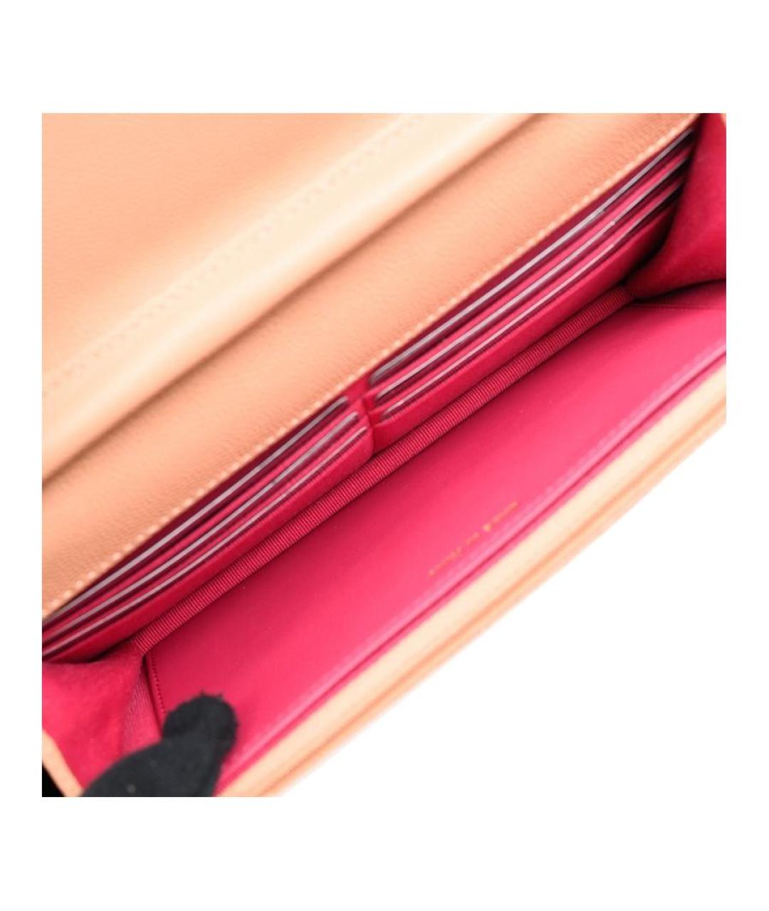 CHANEL Оранжевая кожаная сумка через плечо, фото 4