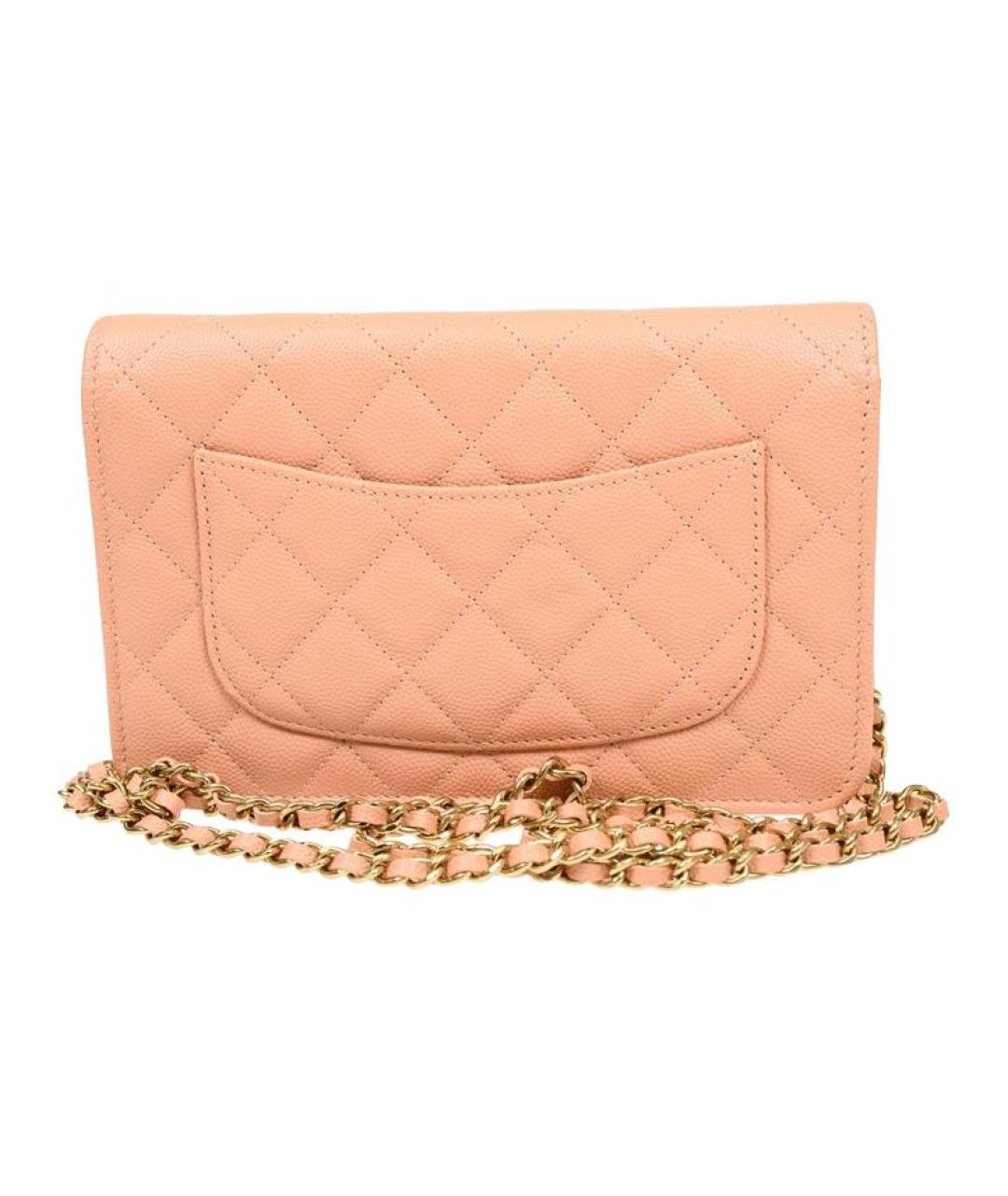 CHANEL Оранжевая кожаная сумка через плечо, фото 3