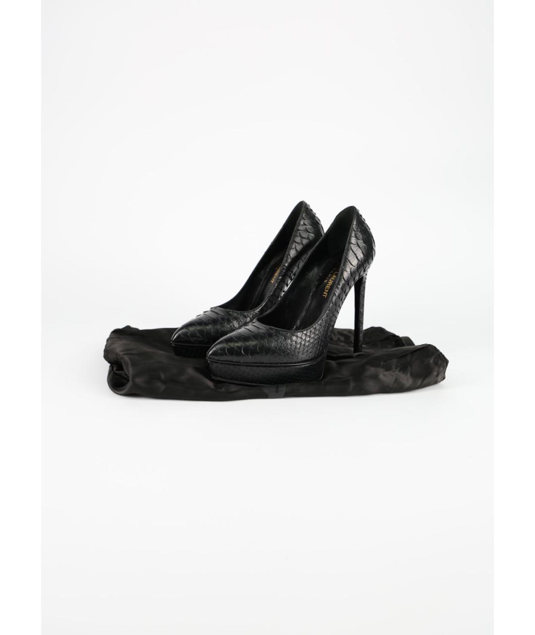 SAINT LAURENT Черные кожаные туфли, фото 6