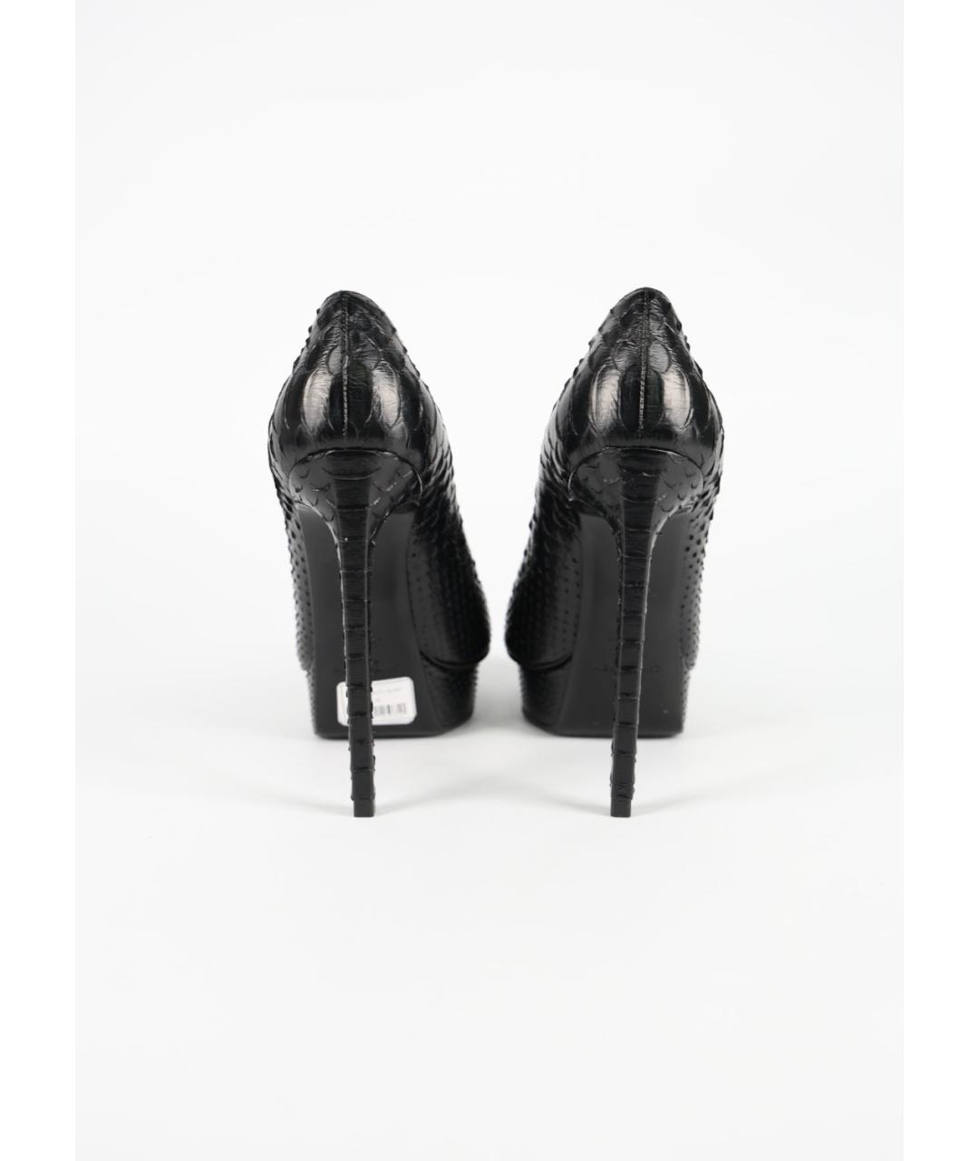 SAINT LAURENT Черные кожаные туфли, фото 4