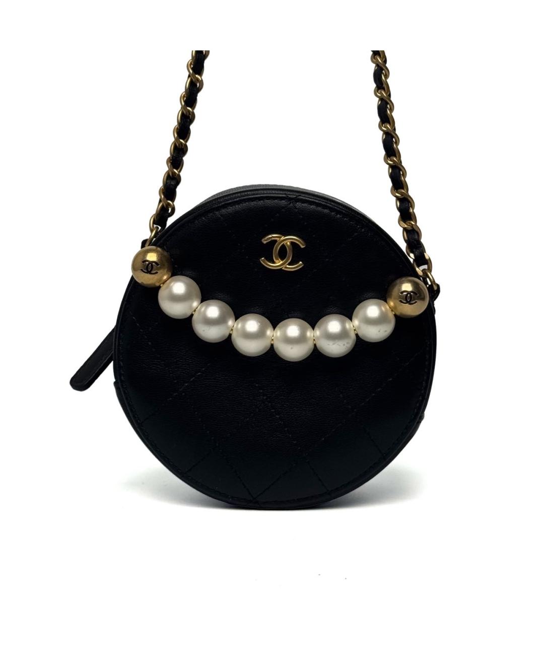 CHANEL Черная кожаная сумка через плечо, фото 3