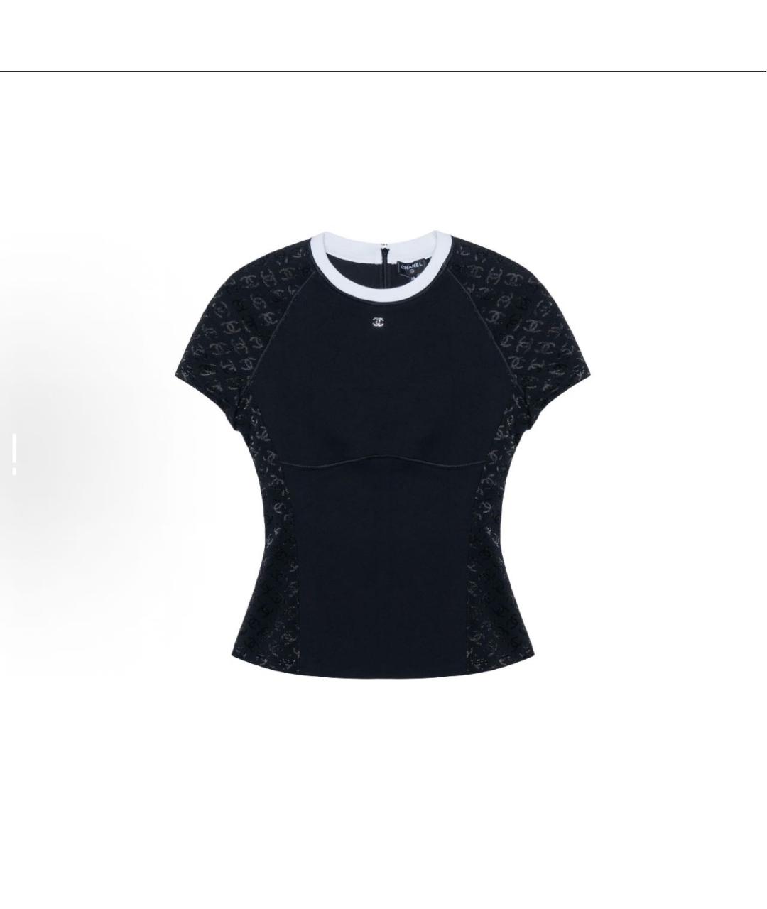 CHANEL Черная футболка, фото 2