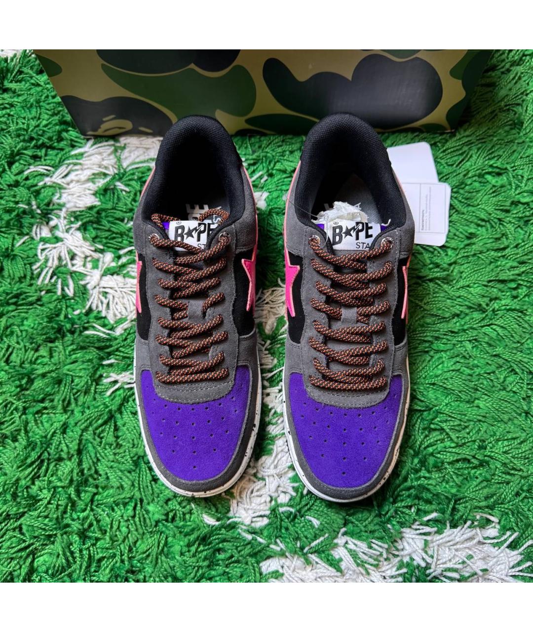 BAPE Антрацитовые низкие кроссовки / кеды, фото 4