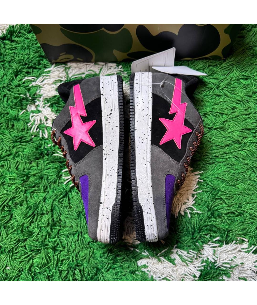 BAPE Антрацитовые низкие кроссовки / кеды, фото 6