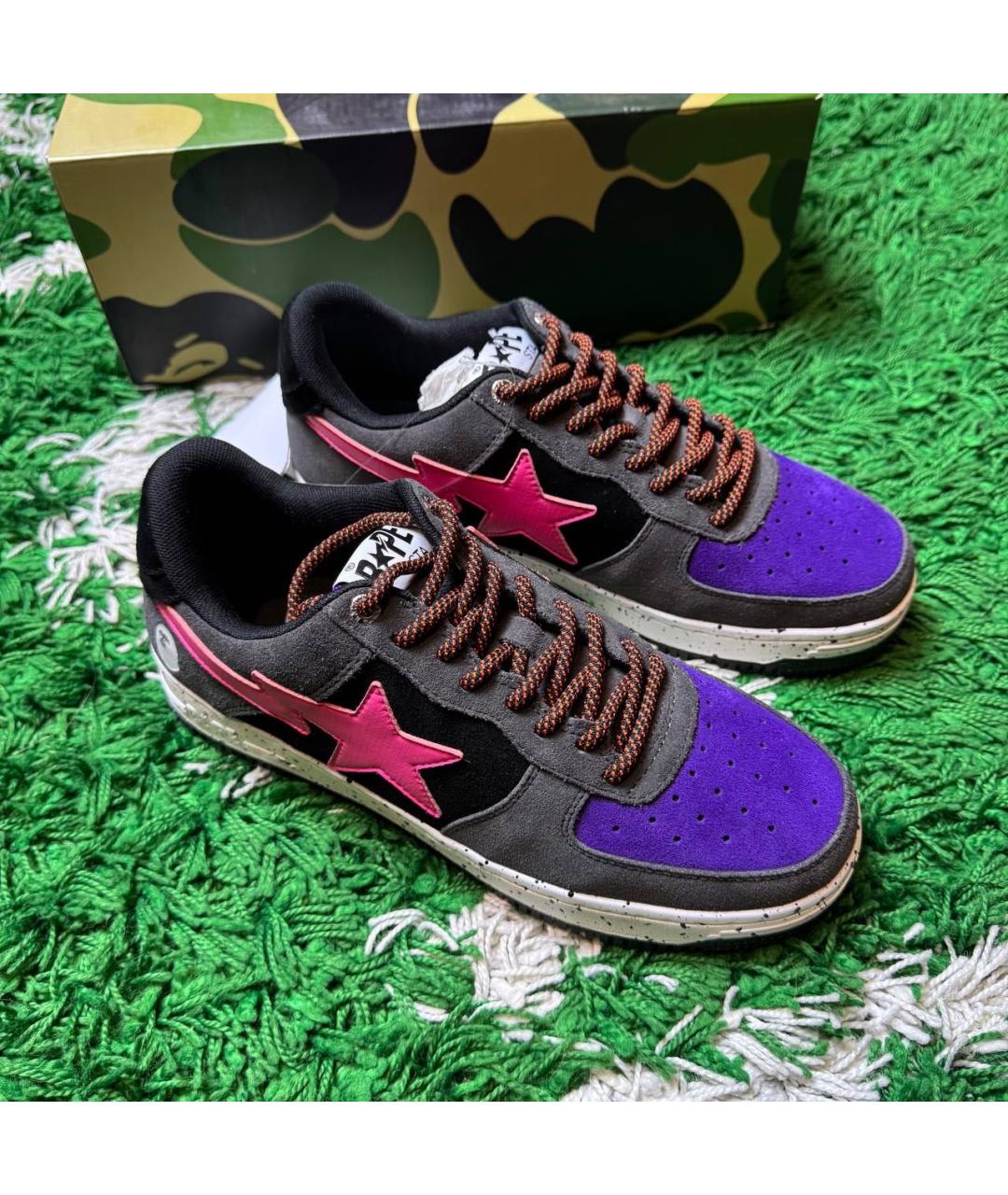 BAPE Антрацитовые низкие кроссовки / кеды, фото 5