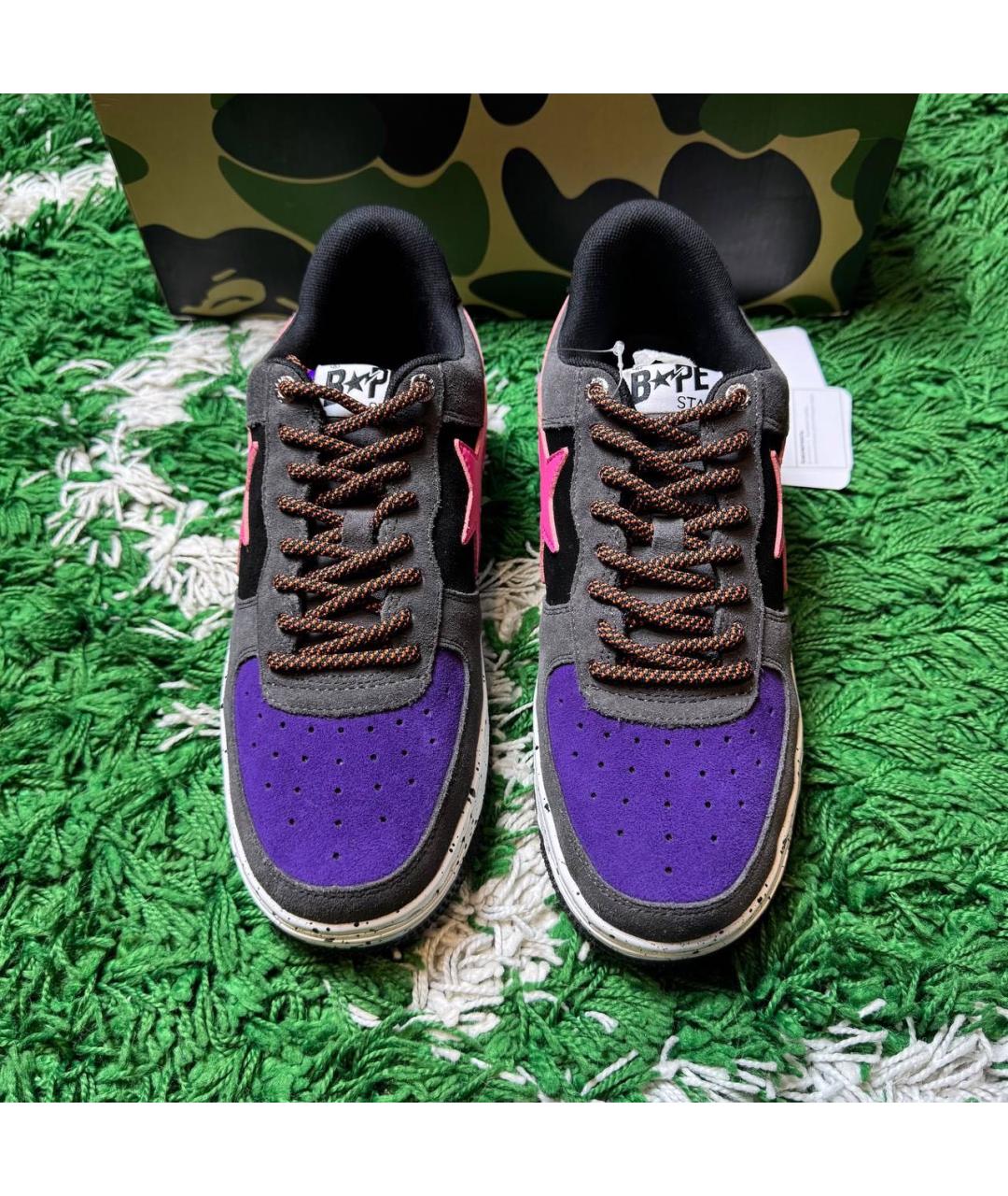 BAPE Антрацитовые низкие кроссовки / кеды, фото 3