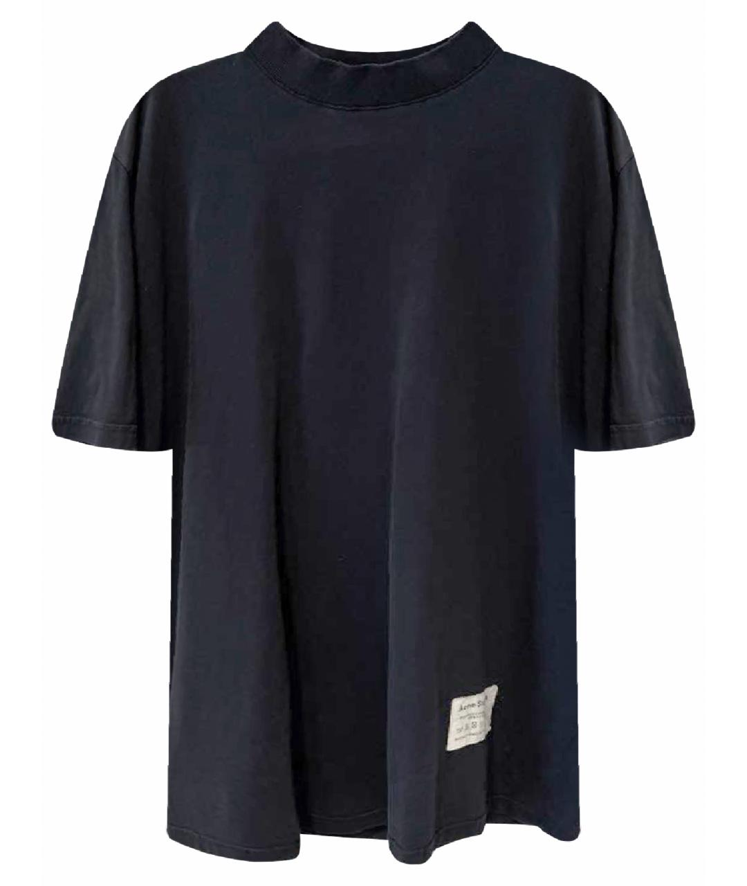ACNE STUDIOS Черная хлопковая футболка, фото 1