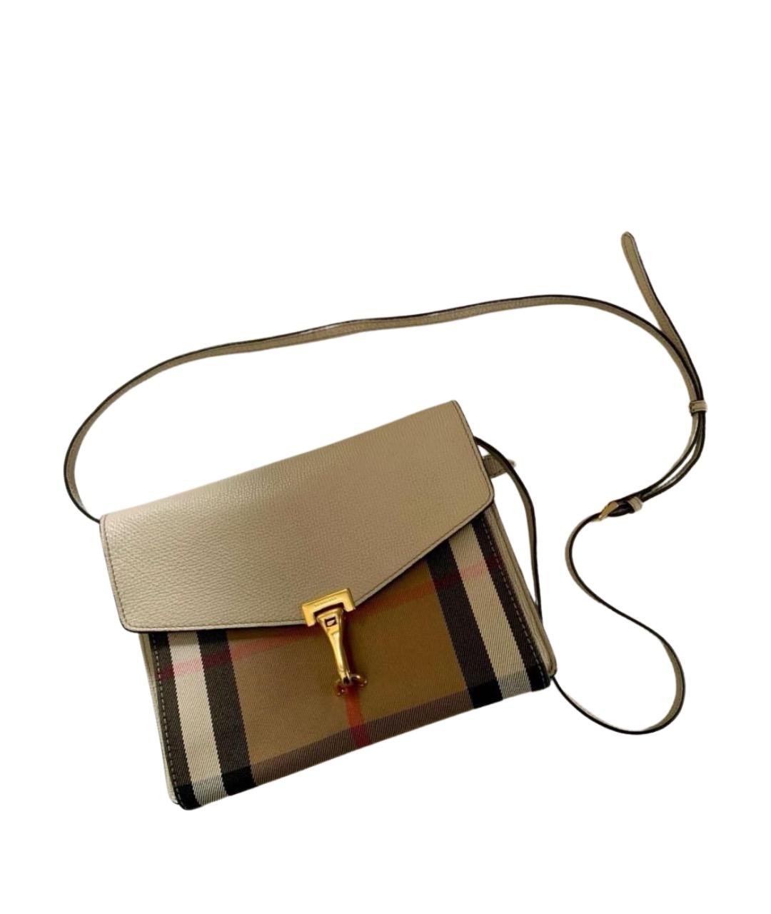 BURBERRY Бежевая кожаная сумка через плечо, фото 1