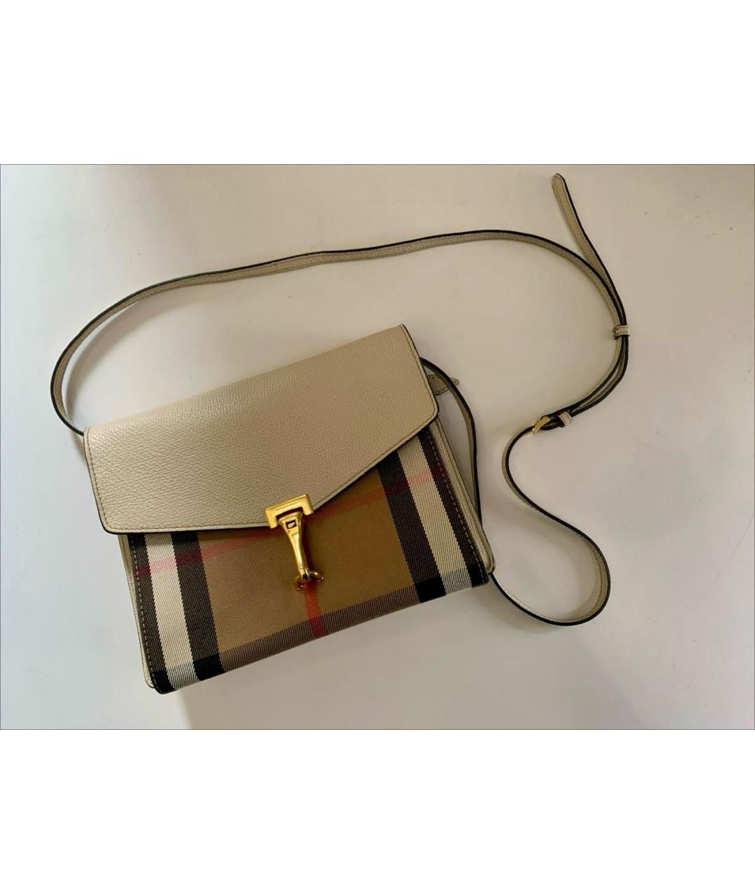 BURBERRY Бежевая кожаная сумка через плечо, фото 7
