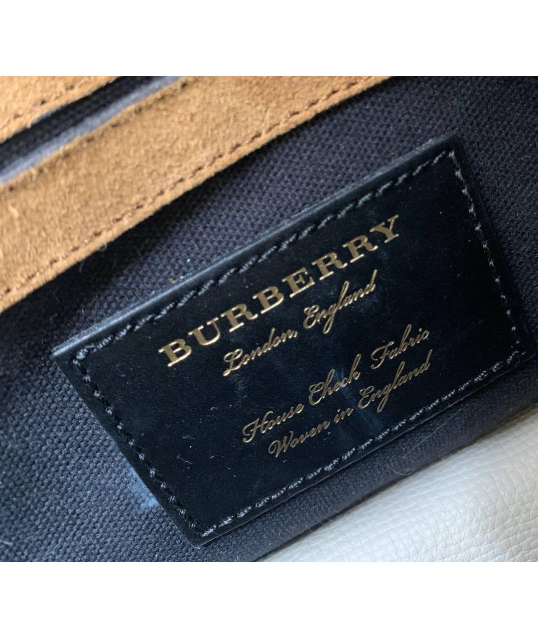 BURBERRY Бежевая кожаная сумка через плечо, фото 6