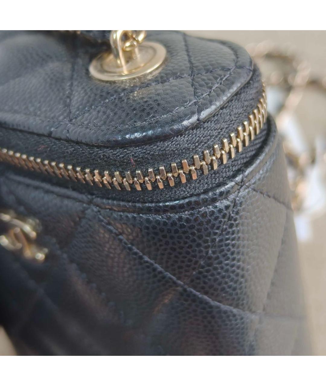 CHANEL Черная кожаная сумка через плечо, фото 4