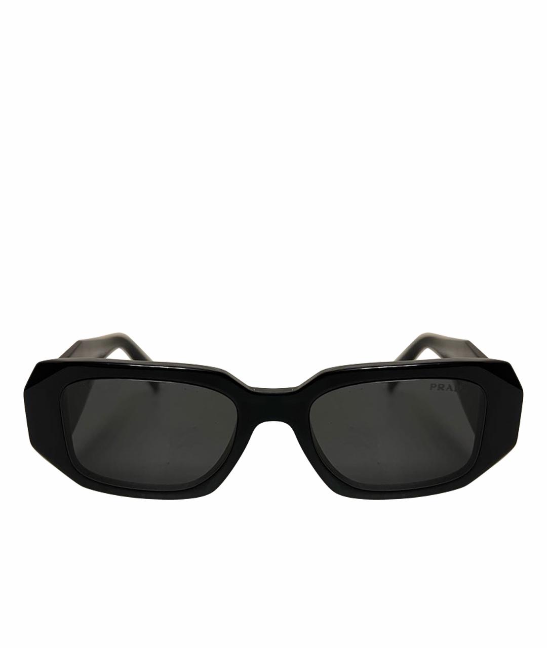 PRADA Черные пластиковые солнцезащитные очки, фото 1