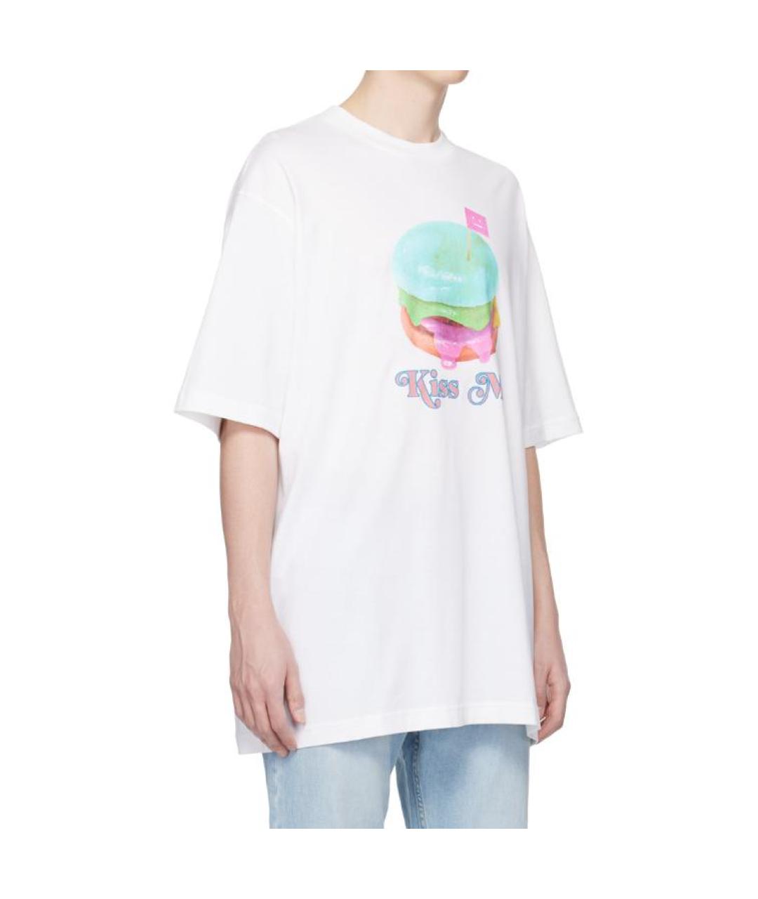 ACNE STUDIOS Белая хлопковая футболка, фото 4