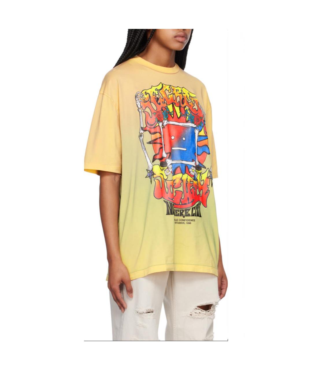 ACNE STUDIOS Мульти хлопковая футболка, фото 5