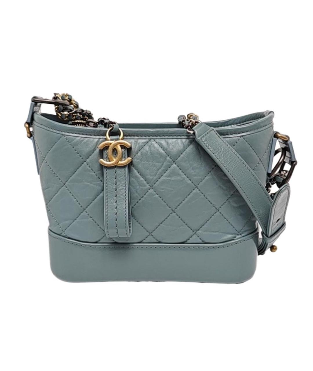 CHANEL Голубая кожаная сумка через плечо, фото 2