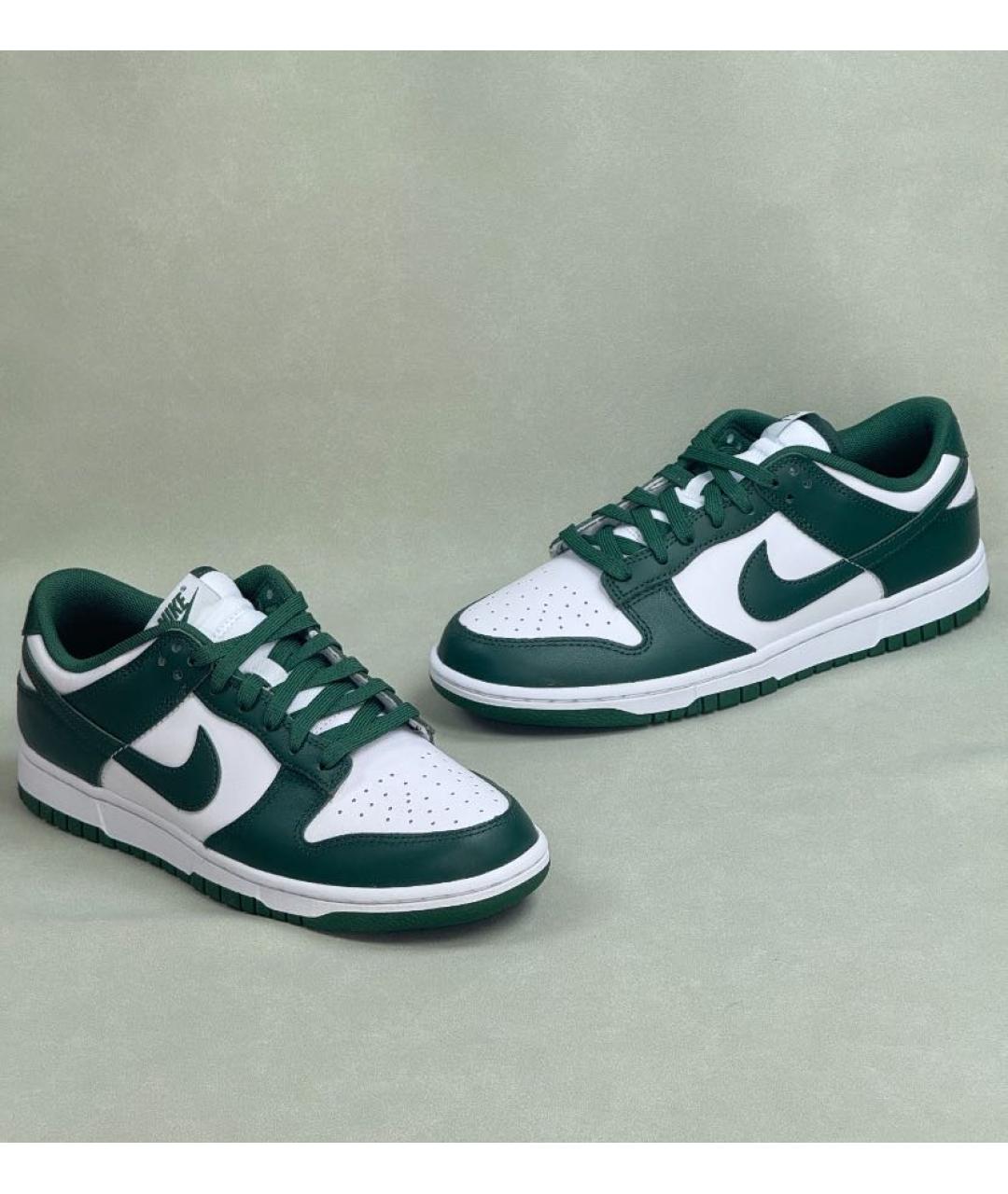 NIKE Зеленые кожаные кеды, фото 5