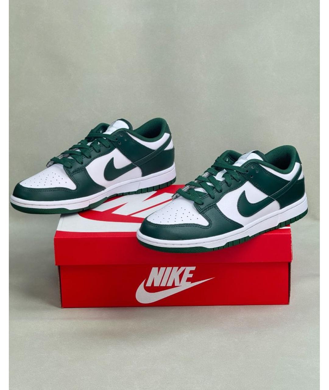 NIKE Зеленые кожаные кеды, фото 7