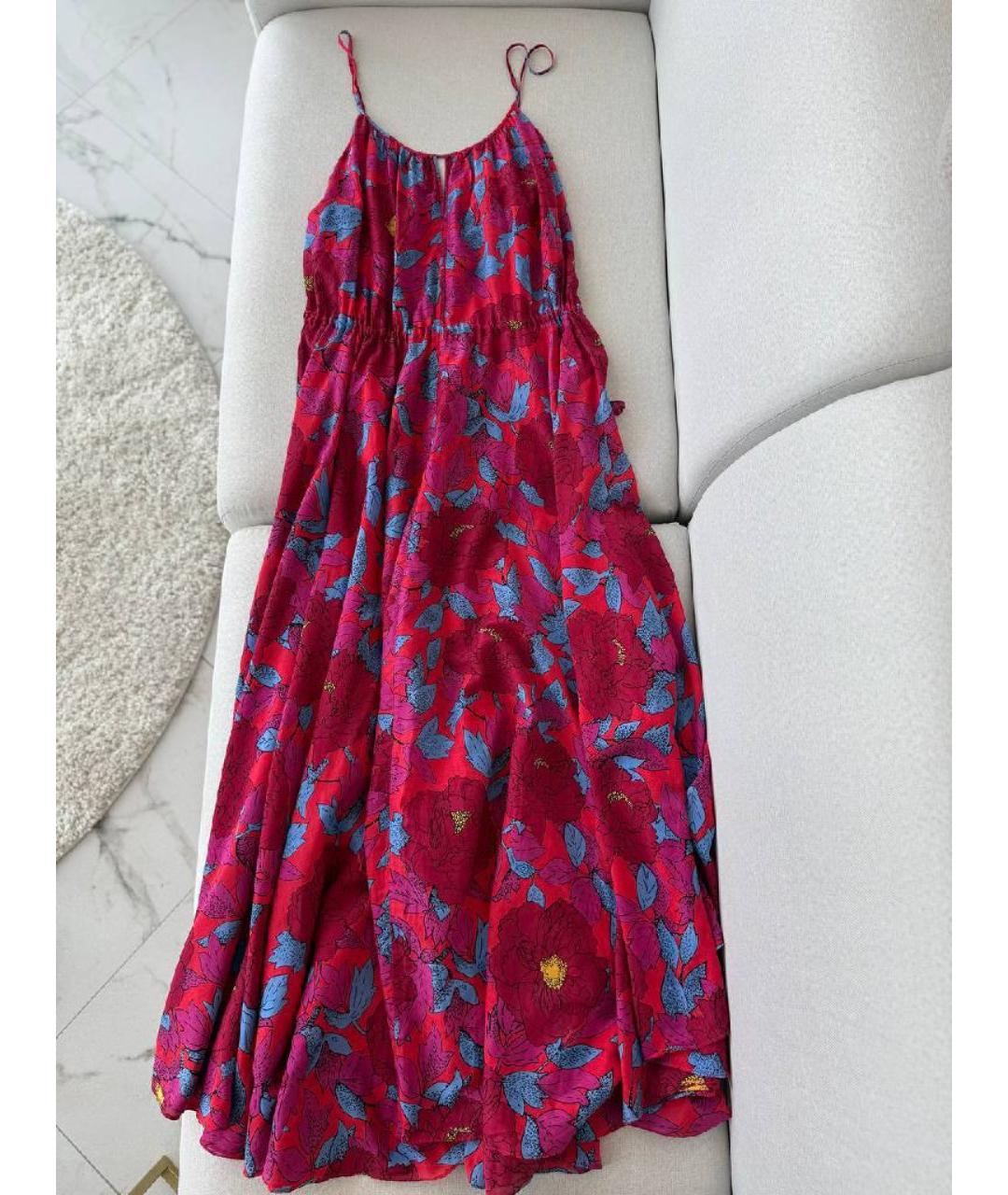 DIANE VON FURSTENBERG Фуксия хлопковое повседневное платье, фото 2